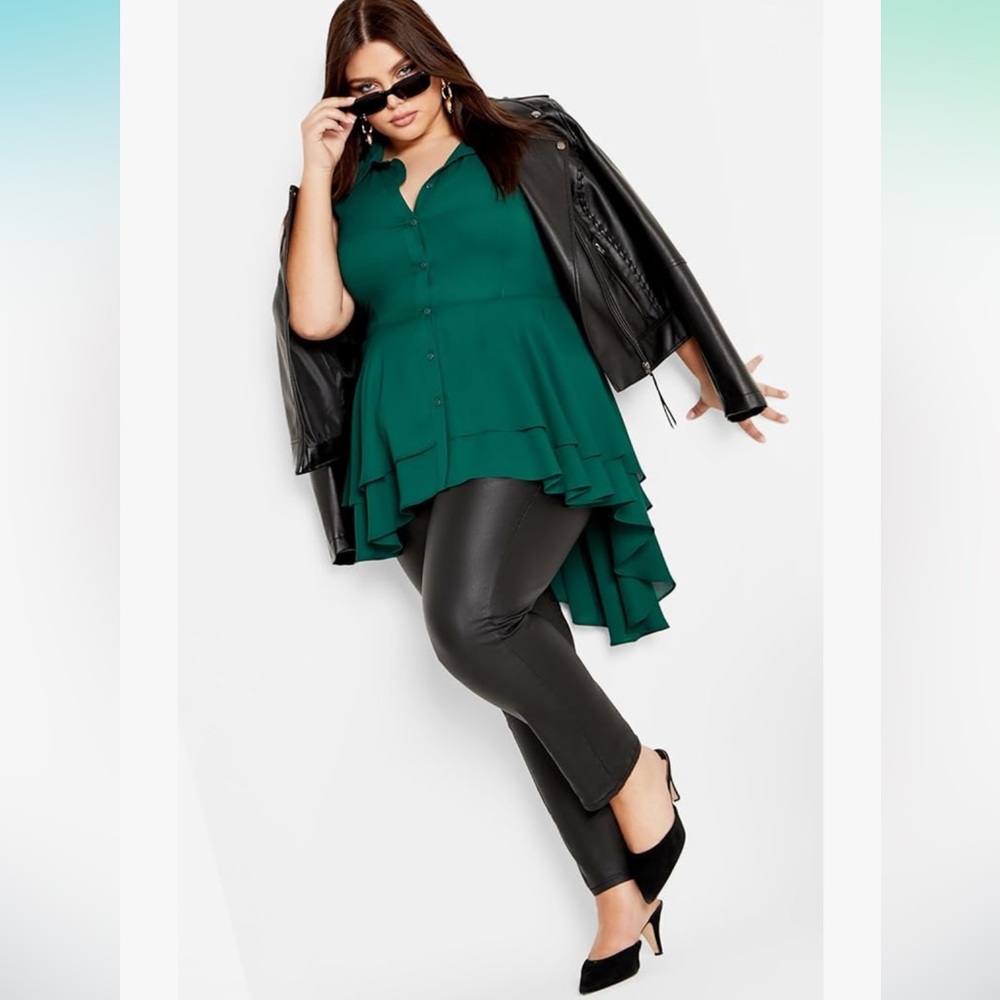 NWT City Chic Ruffle Top - Picture 3 of 6